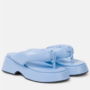 SALE! Ganni Retro Baby Blue Puffy Platform Sandals